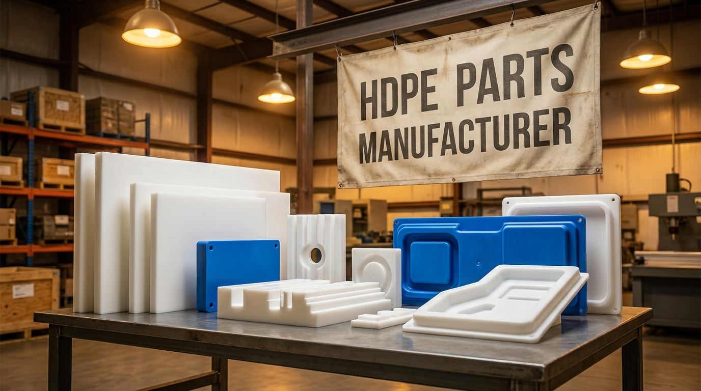 Custom HDPE parts manufacturer producing industrial plastic components for automotive applications