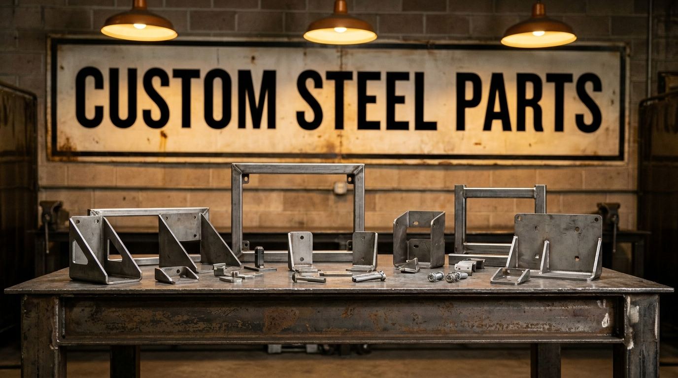 Custom steel parts including brackets and frames for automotive manufacturers