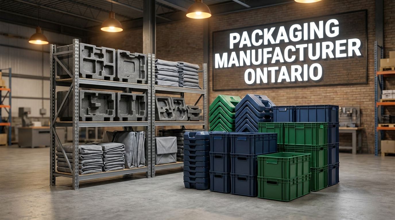 Packaging manufacturer Ontario — custom reusable packaging systems including steel, foam, fabric, and HDPE components