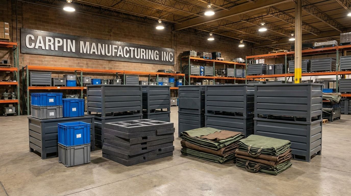 Custom storage and shipping parts made by Carpin Manufacturing Inc for automotive manufacturers